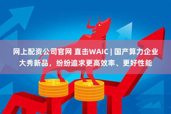 网上配资公司官网 直击WAIC | 国产算力企业大秀新品，纷纷追求更高效率、更好性能